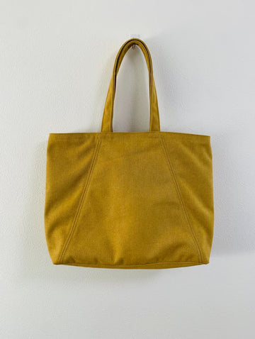 Solid Canvas Minimalist Large Shoulder Shopper Tote Bag