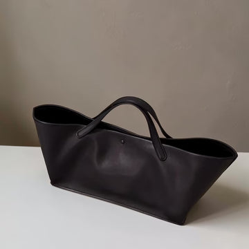 Premium Cowhide Structured Large Capacity Work Shopper Tote Bag