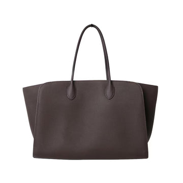 Smooth Leather Structured Large Wing Shopper Tote Bag