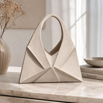 Geometric Structured Mini Top Handle Handbag